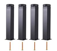 4Pcs Adjustable Height Support Leg for Bed Frame,Bed Center Slat Heavy Support Leg,Metal Steel Furniture Foot Legs,for Bed Sofa Cabine Accessories,with Screws (22cm/8.6in,Single ho