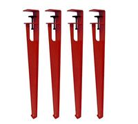 4pcs Adjustable Height Table Clamp Legs,Dining Desk Legs,F-Shape Dining Desk Foot,Iron Workbench No Punching Design with Feet for Sofa, Metal Replaceable Supporting Feet (71cm(28in),Red)