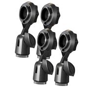 4pcs Adjustable Microphone Clip 270 Degree Rotatable Mic Holder Clamp for Handheld Mics Universal Compatibility Standard Thread for Recording Streaming and Interviews