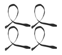 4pcs Adjustable Nylon Ski Pole Wrist Straps for Hiking Sticks | Anti Slip Loop Design, Black Minimalist Style, Trekking Poles and Outdoor Sports Occasions