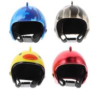 4pcs Adjustable Plastic Chicken Helmet for Poultry Head Guard