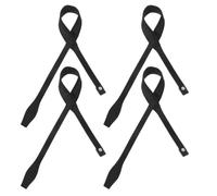 4pcs Adjustable Ski Pole Wrist Strap for Trekking Sticks and Canes | Nylon Build, Anti Slip Support, Black Minimalist Style, Outdoor Sports Use, Comfortable Fit