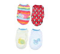 4Pcs Adorable Cartoon Dog Vest Warm Pet Clothes for Autumn Cute Two Legged Costume for Small Dogs Cats Stylish Durable Fleece Outfits Panda Caterpillar