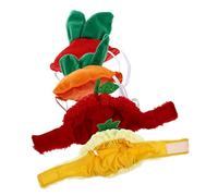 4Pcs Adorable Pet Costume Hats for Dogs and Cats Fun Fruit Designs Pineapple Apple Pumpkin Leaf Strawberry Leaf for Parties Birthdays Photos
