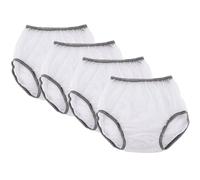 4PCS Adult Diaper Covers Waterproof Plastic Pants for Adults Soft Vinyl Pull-On Cover Incontinence Pants Leakproof Incontinence Underwear to Wear Over Diapers,Pads or Briefs