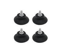 4pcs Air Compressor Foot Pads, Black Shock Absorption Pad Rubber Foot Mount Vibration Pads with Screw for Oil Free Air Compressor (M6)