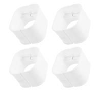 4pcs Air Conditioner Pipe Cover Straight Coupling PVC White 3x2.5 Inch