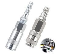 4Pcs Air Fitting Convertor Adapter, 1/4 Inch BSP Air Line Hose Compressor Fitting Euro & PCL Air Fitting Conversion Adapters Set