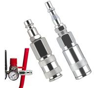 4Pcs Air Fitting Convertor Adapter, P ir Fittings,Air Fitting Conversion Adapters Set,1/4 Inch BSP Ai r Line Hose Compressor Fittin g Euro & P onversion Adapters Set