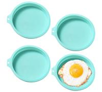 4PCS Air Fryer Egg Omelette Moulds, Air Fryer Accessory Burger Buns Ring Molds Non Stick Moulds for Baking Muffin Sandwiches and Melting Chocolate Butter, Breakfast Household Kitchen Cooking Tool