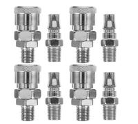 4pcs Air Hose Coupler 1/4' Metal Quick Connect Fitting
