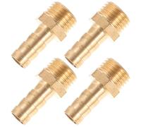 4pcs Air Hose Fitting Straight 0.31x1/4 Inch Copper Barb Connector