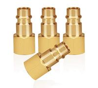 4pcs Air Line Connectors Euro Airline Hose Compressor Fittings 1/4" BSP Air Coupler and Plug Kit Couplings Connector Male