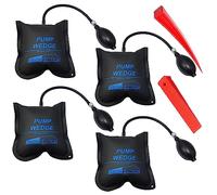 4pcs Air Wedge Pump Wedge Up Bag Air Wedge Pump Bags Inflatable Air Wedge Pump Up Bag Alignment Tool Heavy Duty Car Air Wedge Pump Wedge for Door Window Installation Car Repair with 2 Plastic Wedge