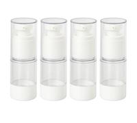 4Pcs Airless Pump Bottle Refillable Empty Clear Travel Lotion Pump Dispenser for Lotion Foundation Serums Creams Small Containers with Leak Proof Vacuum Travel Spray Bottle