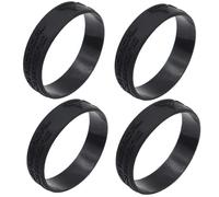 4PCS Airsoft Rubber Ring, Tactical Multifunctional Binding Rubber Band Fixed Accessories For Flashlight(A Style BK 4PCS)