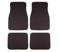 4pcs All Weather Leather Floor Mats, For Dacia Duster 2024-2025 (upper deck) Waterproof Non-Slip Carpet Floor Matt, Advanced Performance Liner Easy install,A Black Red