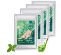 4PCS Aloe Vera Foot Peel Mask for Hard Skin - Moisturizing Exfoliating Socks for Cracked Heels and Calluses - Deep Hydration Foot Care for Smooth (4PCS)