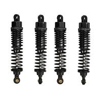 4pcs Aluminium Alloy RC Shock Absorber, Adjustable Suspension for HSP 1/10 RC Car, Lightweight Durable Replacement Accessory with Tunable Softness for Off - Road Racing (Black)
