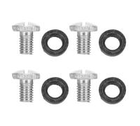 4pcs Aluminium Barrel Plug Vent Valve M10 Thread for Drum Cover Lids | Pressure Equalisation, Quick Replacement, Sleek Silver Design, Suitable for Pail Lids, Warehouse Storage and Agricultural Use