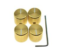4pcs Aluminium Guitar/Bass Knobs Volume/Tone Control Knob 1/4" Metal Universal Potentiometer Pot Knobs with Set Screw and Indicator for Tele