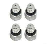 4PCS Aluminum A/C Compressor Pressure Relief Valve Set 1.0/1.25/1.5mm - High Strength Blow-Off Safety Kit for Automotive Air Conditioning System Repair(Fine Thread)