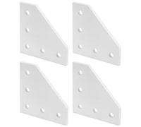4Pcs Aluminum Alloy 5 - Hole Joining Plate, Right Angle Connecting Reinforcement Plate for Frame Structures, L Shape Bracket with Smooth Finish for 2020 3030 4040 (2020L Type)
