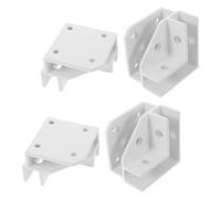 4pcs Aluminum Alloy Corner Connector Clamp 8-12mm Thick White | Right Angle Mini Clamp with Smooth Burr-free Edges, Easy Installation, Adjustable Positioning, for Garden Planter Boxes