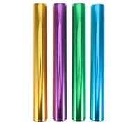 4pcs Aluminum Alloy Electroplated Relay Sticks 38mm Track Race Baton