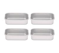 4Pcs Aluminum Alloy Loaf Tin Rectangular Non-Stick Bread Mould