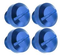 4pcs Aluminum Alloy Rearview Mirror Hole Plug Screws Blue | Easy Installation with Sleek Modern Design, Covers Unused Handlebar Mirror Mounts, for Daily Use and Setups
