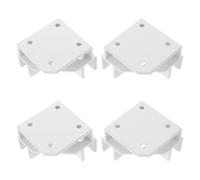 4pcs Aluminum Alloy Right Angle Clamp for 8-12mm Glass Tile | White, Smooth Burr-free Edges, Weather Resistant Outdoor Use, Planter Box and Vegetable Bed Assembly