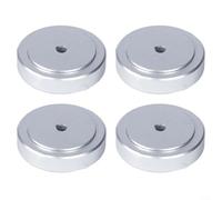 4Pcs Aluminum Audio Isolation Feet Pads with Silicone, Shock Absorber Stand for Subwoofer Speaker CD Player Amp, Anti-Slip Vibration Damping Bracket Set(40X20mm)