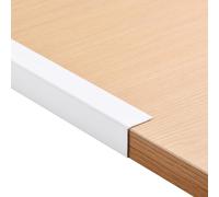 4pcs Aluminum Corner Guards Self-Adhesive Metal Corner Protector for Wall Tile Edge Door Frame Cabinet Baseboard Protection and Decoration,Edging Molding Trim for Kitchen Islands(0.9m x 2cm,White)