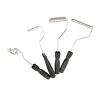 4Pcs Aluminum Fiberglass Roller Fiberglass Laminating Roller for Hand Lay Up Techniques in Automotive and Marine Repairs Air Bubble Removers