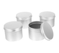 4pcs Aluminum Storage Jar with Thread 120ml round Screw-top Protective Easy to Open and Close Tea Storage Cans for Travel Jewelry and Earrings