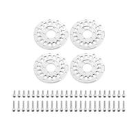 4pcs Aluminum Wheel Faces Universal Fit For 1.0" ModuWheel(Silver)
