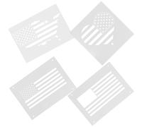 4pcs American Element Design Painting Template Stencil