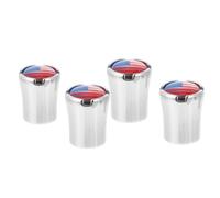 4pcs American Usa Flag Tire Stem Caps Stainless Steel Dust Covers | Universal Fit for Valve Stems, Daily Driving and Maintenance, Keeps Dirt out Stays Secure