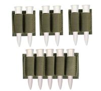 4pcs Ammo Holder, PA Material for 223, 308, 30-06 Rifles, Gun Shell Stock Pouch, Shooting Accessories(Green)