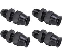 4PCS AN6 Adapter Male Thread Aluminum Alloy with Brass Ferrule Durable Construction Precise Engineering Fit Reliable Replacement Part Leakage Proof AN6 Fitting for Liquid Gas Oil Systems (5/16in) f...