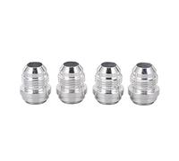 4PCS AN8 3/4in Male Thread Billet Aluminum Alloy Car Connectors, Universal Weld - In Pipe Fittings with Flange for Automotive Hose Lines, Made of 6061 T6 Aluminum