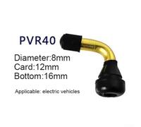 4PCS Angled Tubeless Valve Stem PVR40 PVR50 Black Gold(4PCS PVR40) | 90-degree bent design, easy access for pumps, fits tight rim spaces, rubber and for aluminium build