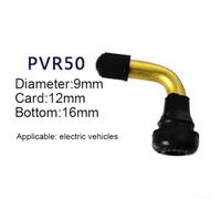 4PCS Angled Tubeless Valve Stem PVR40 PVR50 Black Gold(4PCS PVR50) | 90-degree bent design, easy access for pumps, fits tight rim spaces, rubber and for aluminium build
