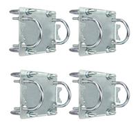 4PCS Antenna Mast Clamp Cross-Over Bracket Kit with U Bolts for 1"-2" OD Poles, Heavy Duty Mounting Hardware for MINO Yagi TV Antennas, Security Camera, Weather Station