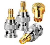 4pcs Antenna Quick Connect Kit Compatible with GPS Alpha 100/200/200i and Astro 220/320/430, Antenna Wire Quick Disconnect Include 3 BNC Male to SMA Female Adapters and 1 SMA Male Connector