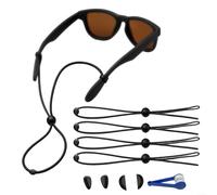 4pcs Anti-Loss Silicone Lanyard, Secure Strap for Ray-Ban for meta for smart Glasses Gen 2, Black Cord Prevents Slipping