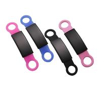 4pcs Anti-Lost Pet Identity Tag for Cat Dog Stainless Steel Silicone
