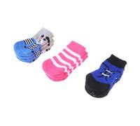 4pcs Anti-slip Pet Knits Socks for Dogs, Cotton Material Puppy Ankle Socks to Keep Pets Clean and Protected Indoors Random Color