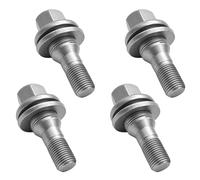 4Pcs Anti-Theft Locking Wheel Hub Bolts M12 x 1.25,17mm Hex Flat Washer | Carbon Steel Lug Bolts Nuts Replacement for Peugeot 206 207 308 408 5008 2008 301,Secure Fit,High Strength,Anti-Rust Coating